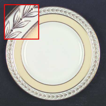 Fontaine Yellow (Embossed Gold Laurel) by Lenox
