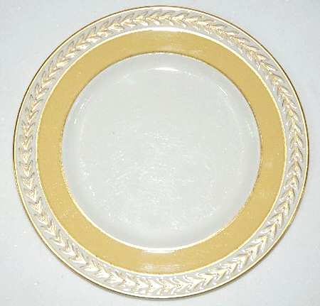 Fontaine Yellow (Embossed Gold Laurel) Dinner Plate