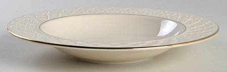 Jacquard Gold Rim Soup Bowl