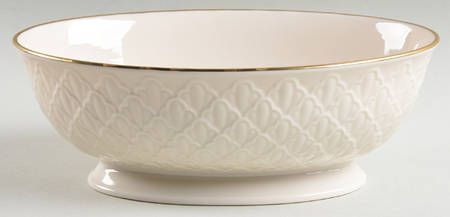 Jacquard Gold 9" Oval Vegetable Bowl
