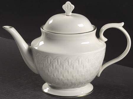 Jacquard Gold Teapot & Lid