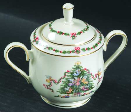 Joys of Christmas Giftware Sugar Bowl & Lid