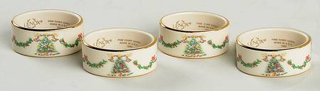 Joys of Christmas Giftware Napkin Ring - Set of 4
