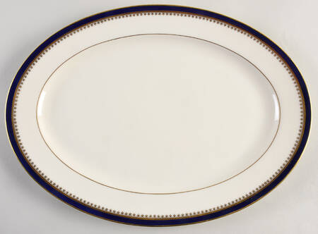 K344B Cobalt Blue 15" Oval Serving Platter