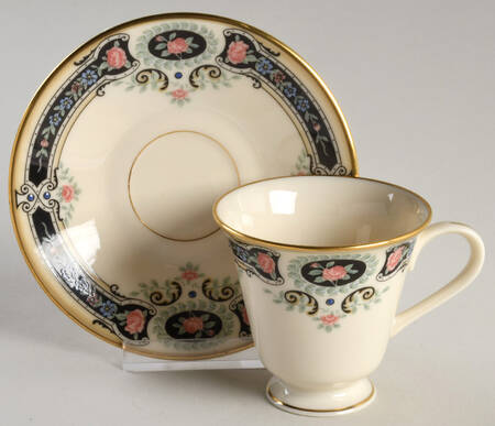 Kent Gardens Footed Demitasse Cup & Saucer Set