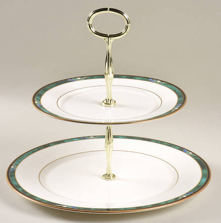 Kelly 6 5/8"-10"  2 Tiered Serving Tray (Dp, Sp) HC