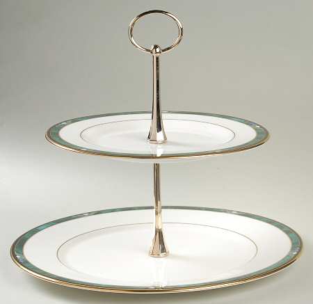 Kelly 2 Tiered Serving Tray (Dinner & Salad Plate)