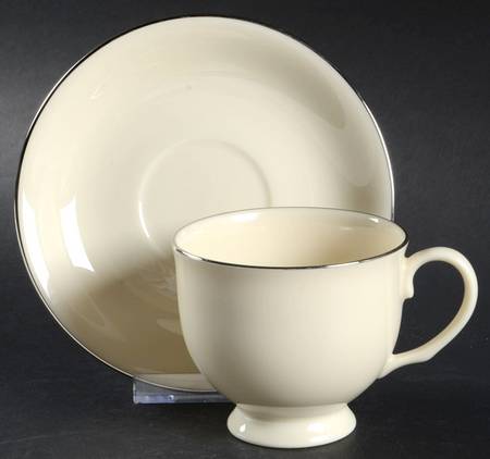 L7 Footed Cup & Saucer Set by Lenox