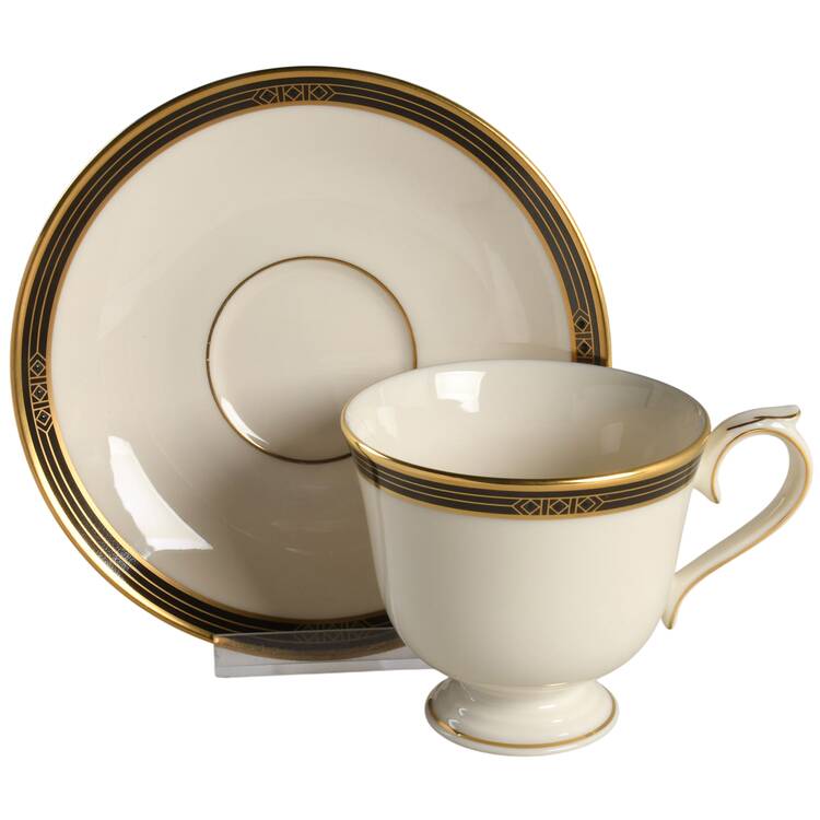 Langdon Gate Footed Cup & Saucer Set by Lenox