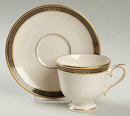 Langdon Gate Footed Demitasse Cup & Saucer Set