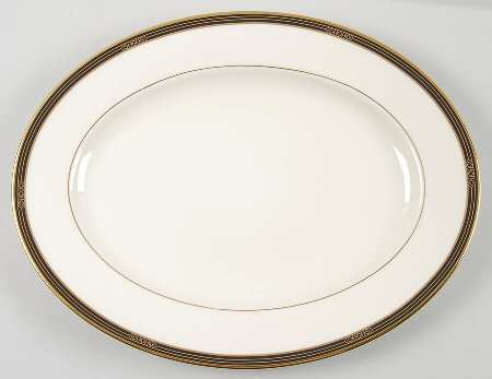 Langdon Gate 13" 99 Shape Oval Serving Platter by Lenox