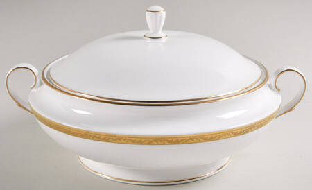 Landmark Gold Round Covered Vegetable