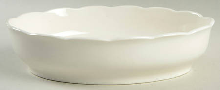 Lantana White 9" Oval Vegetable Bowl