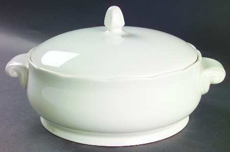 Lantana White Round Covered Vegetable by Lenox