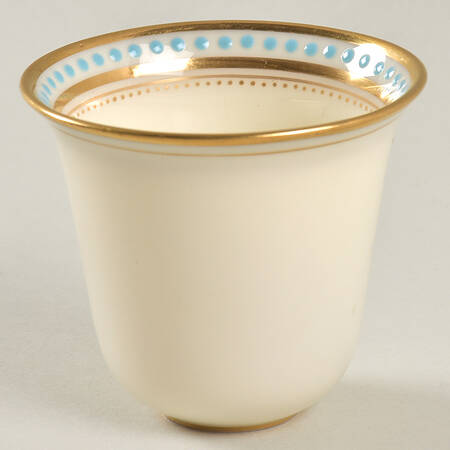 Lenox Liners (Cream, Gold Trim) Enamelled Bell Shape Demitasse Liner