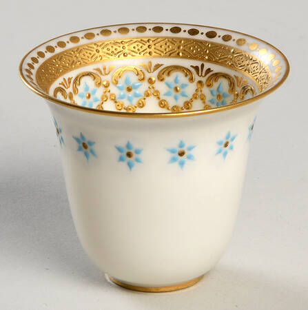 Lenox Liners (Cream, Gold Trim) Enamelled Bell Shape Demitasse Liner