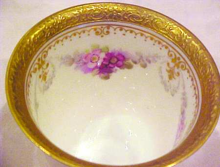 Lenox Liners (Cream, Gold Trim) Gold Encrusted Floral Bell Shape Demitasse Liner