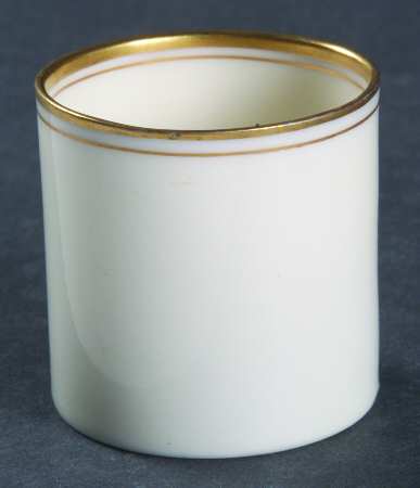 Lenox Liners (Cream, Gold Trim) Decoration #86 Can Shape Demitasse Liner