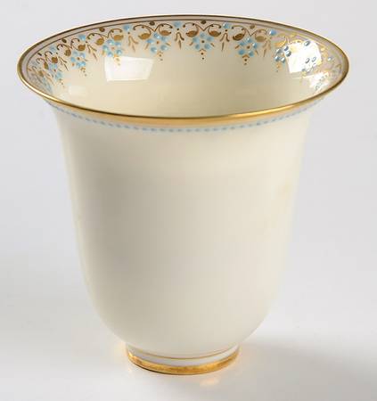Lenox Liners (Cream, Gold Trim) Enamelled Bell Shape Demitasse Liner