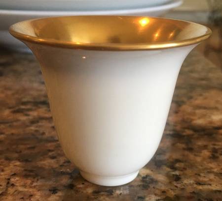 Lenox Liners (Cream, Gold Trim) Decoration #86 1/2 Bell Shape Demitasse Liner