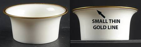 Lenox Liners (Cream, Gold Trim) Decoration #86 & #GS Shape 1 Ramekin Liner