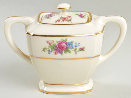 Lenox Rose Sugar Bowl & Lid