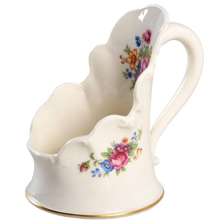 Lenox Rose Handled Candleholder by Lenox