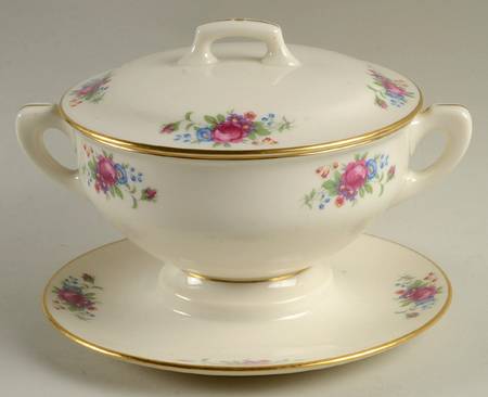 Lenox Rose Sauce Boat & Lid