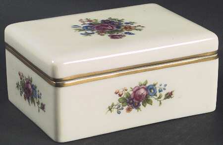 Lenox Rose Cigarette Box & Lid
