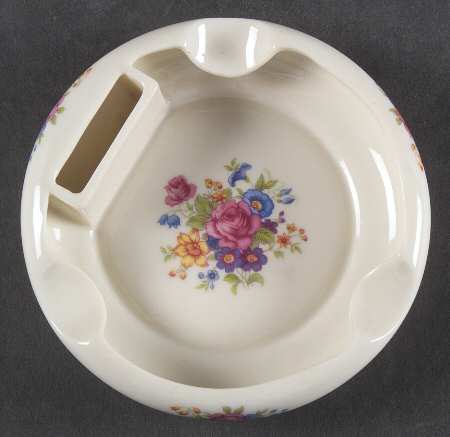 Lenox Rose Ashtray with Attached Match Holder