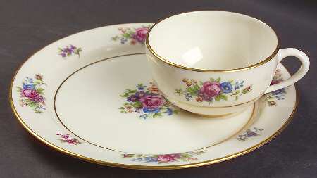 Lenox Rose Snack Plate & Cup Set