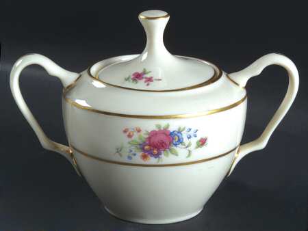 Lenox Rose Sugar Bowl & Lid by Lenox