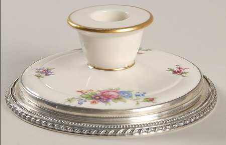 Lenox Rose 1" Sterling Rim Candlestick