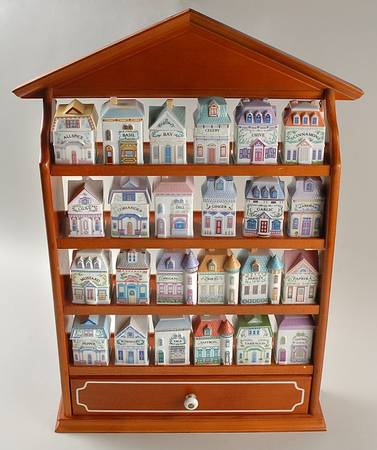 Lenox Village Giftware (25 Piece) Spice Jar Set & Wood Rack
