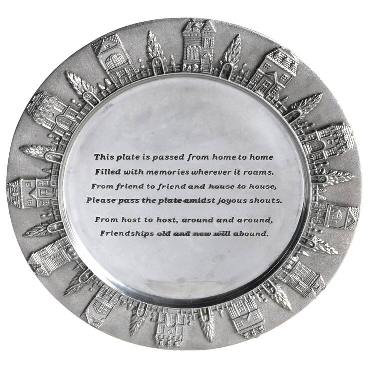 Lenox Village Giftware Metal Friend To Friend Plate