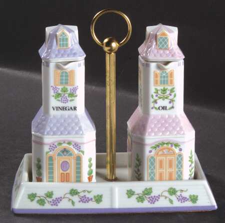 Lenox Village Giftware Vinegar and Oil Tray Set
