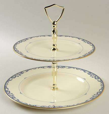 Liberty 2 Tiered Serving Tray (Dinner & Salad Plate)