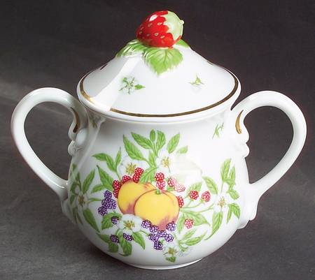 Lenox Orchard Giftware Sugar Bowl & Lid