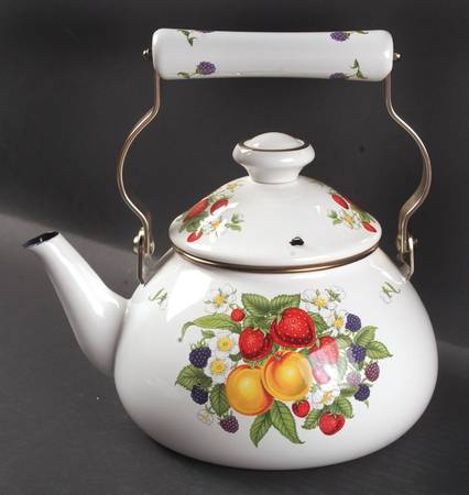 Lenox Orchard Giftware Metal Kettle & Lid