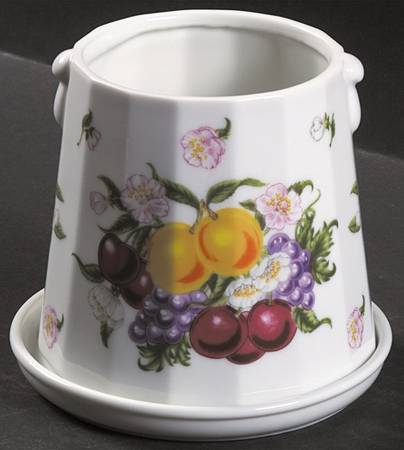 Lenox Orchard Giftware 4" Flower Pot & Underplate