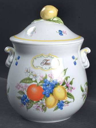 Lenox Orchard Giftware Tea Canister & Lid