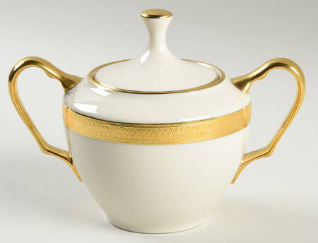 Lowell (Gold Backstamp) Sugar Bowl & Lid