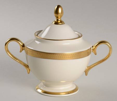 Lowell (Gold Backstamp) 1999 Shape Sugar Bowl & Lid