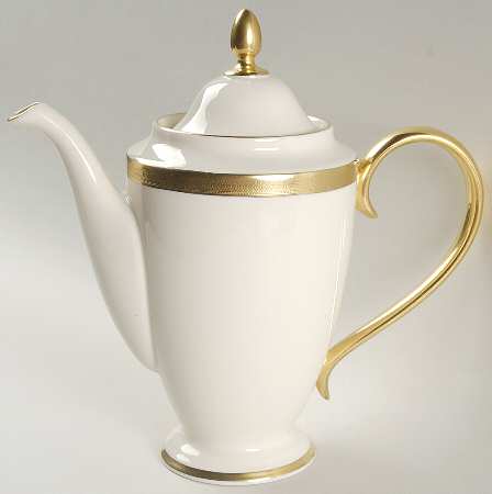 Lowell (Gold Backstamp) 1999 Shape Coffee Pot & Lid