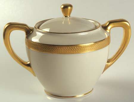 Lowell (Gold Backstamp) Shape 1962 Sugar Bowl & Lid