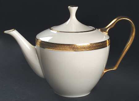 Lowell (Gold Backstamp) Teapot & Lid