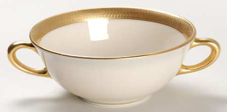 Lowell (Gold Backstamp) Flat Cream Soup Bowl