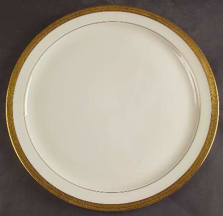 Lowell (Gold Backstamp) 12" Chop Plate (Round Platter)