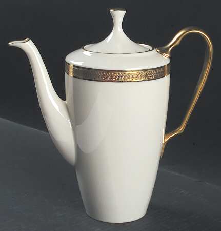 Lowell (Gold Backstamp) Coffee Pot & Lid