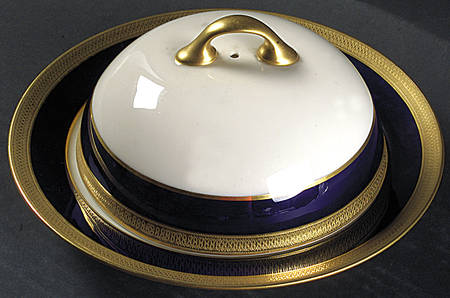 Lowell Cobalt Blue Muffin Dish & Lid